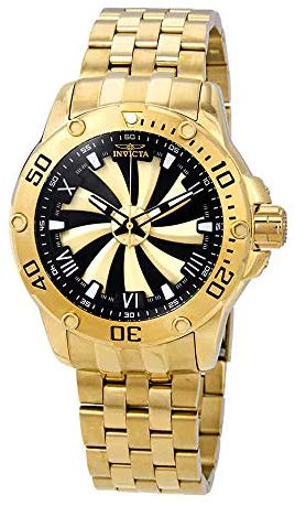 Invicta Men's 25850 Speedway Automatic 3 Hand Gold, Black Dial Watch