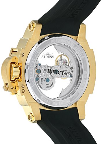 Invicta Men's Coalition Forces Stainless Steel Automatic-self-Wind Watch with Silicone Strap, Black