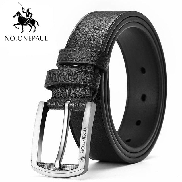 NO.ONEPAUL Men belt High Quality cow genuine leather luxury strap male belts for men new fashion classice vintage pin buckle