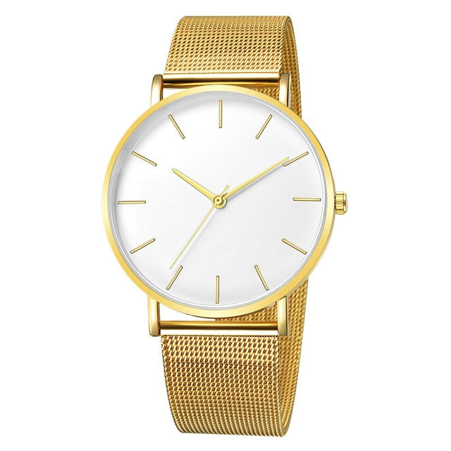 Dropship 2019 Famous Brand Gold Silver Casual Quartz Watch Women Mesh Stainless Steel Dress Women Watches Relogio Feminino Clock