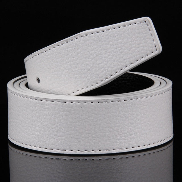 new Luxury Brand Belts for Men High Quality Pin Buckle Male Strap Genuine Leather Waistband Ceinture men's No Buckle 3.8cm belt