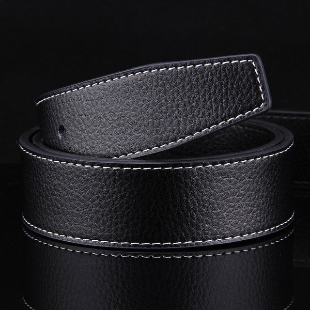 new Luxury Brand Belts for Men High Quality Pin Buckle Male Strap Genuine Leather Waistband Ceinture men's No Buckle 3.8cm belt
