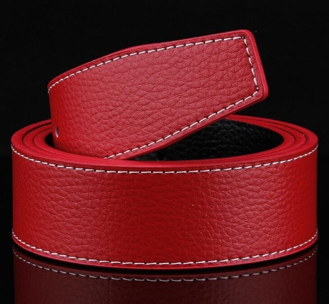 new Luxury Brand Belts for Men High Quality Pin Buckle Male Strap Genuine Leather Waistband Ceinture men's No Buckle 3.8cm belt
