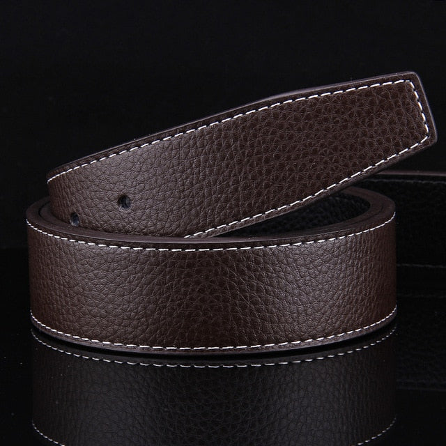 new Luxury Brand Belts for Men High Quality Pin Buckle Male Strap Genuine Leather Waistband Ceinture men's No Buckle 3.8cm belt