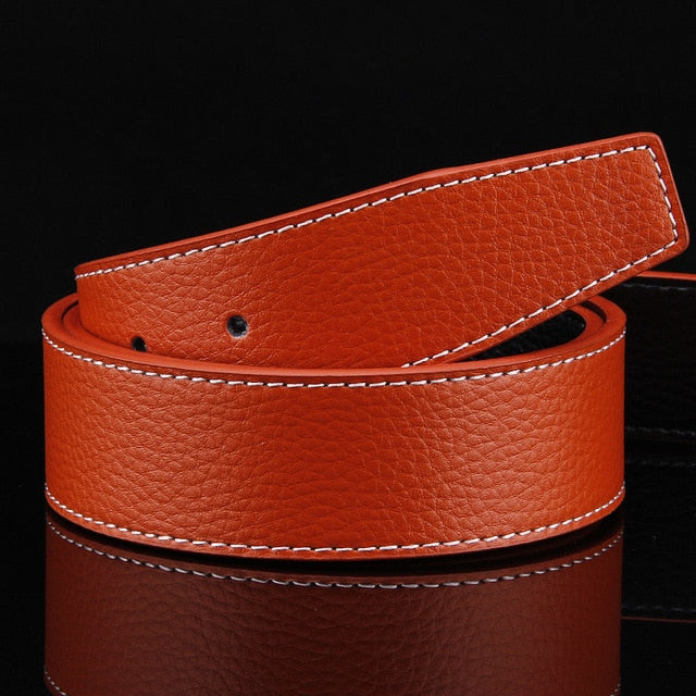 new Luxury Brand Belts for Men High Quality Pin Buckle Male Strap Genuine Leather Waistband Ceinture men's No Buckle 3.8cm belt
