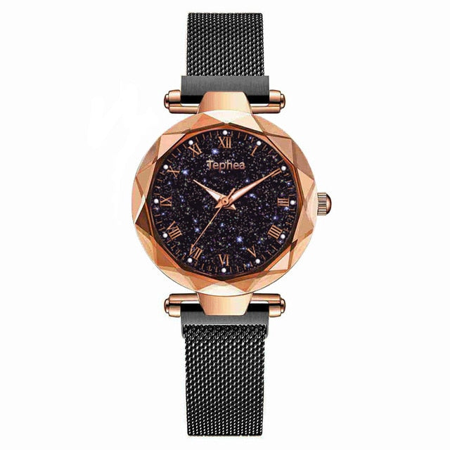 Starry Sky Ladies Dress Magnetic Watch Rose Gold Luxury Luminous Women Wrist Watches 2019 For Watch relogio feminino reloj mujer