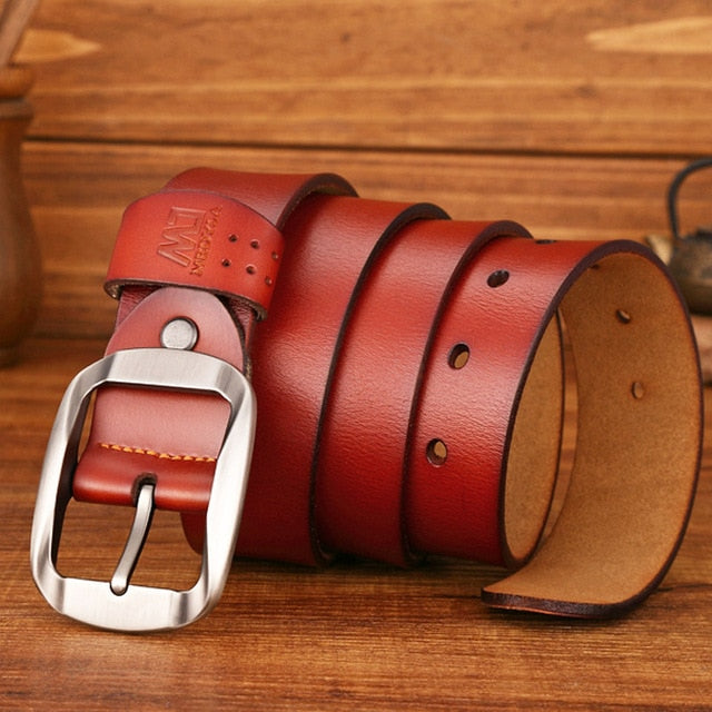 MEDYLA Dropship High Quality Genuine Leather Luxury Strap Male Belts For Men Jeans Casual Belt Pin Buckle Masculine Cummerbund