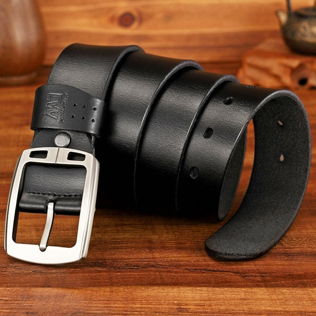 MEDYLA Dropship High Quality Genuine Leather Luxury Strap Male Belts For Men Jeans Casual Belt Pin Buckle Masculine Cummerbund