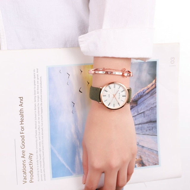 Women Watches 2018 Luxury Brand Leather Strap Simple Style Quartz Wristwatch For Women Fashion Female Clock Relogio Feminino