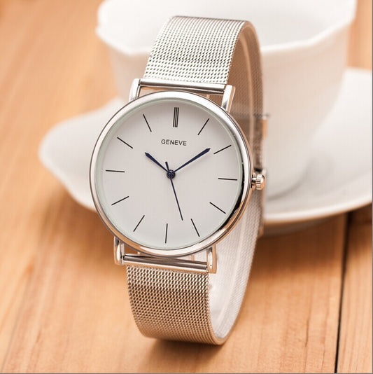Dropship 2019 Famous Brand Gold Silver Casual Quartz Watch Women Mesh Stainless Steel Dress Women Watches Relogio Feminino Clock