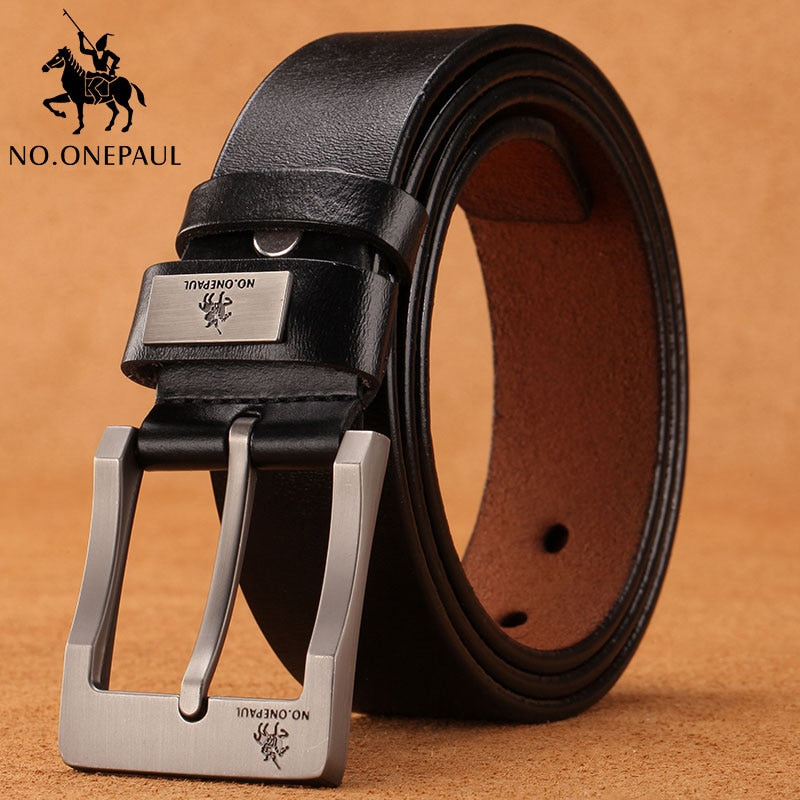 NO.ONEPAUL buckle men belt High Quality cow genuine leather luxury strap male belts for men new fashion classice vintage pin