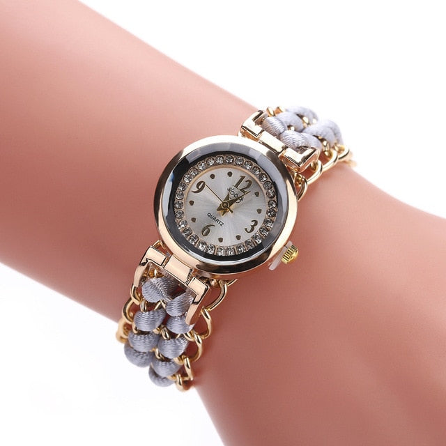 New Arrival  Women Watch Special Design Knitting Rope Chain Winding Analog Quartz Movement Wrist Watch Senhoras assistir