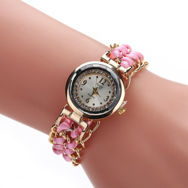 New Arrival  Women Watch Special Design Knitting Rope Chain Winding Analog Quartz Movement Wrist Watch Senhoras assistir