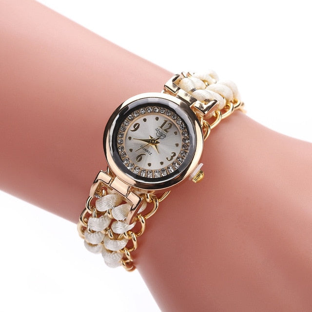 New Arrival  Women Watch Special Design Knitting Rope Chain Winding Analog Quartz Movement Wrist Watch Senhoras assistir