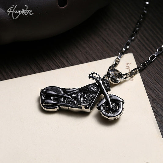 Hemiston Harley Motorcycle Pendant Necklace for Men fashion titanium steel punk personality jewelry gift drop shipping