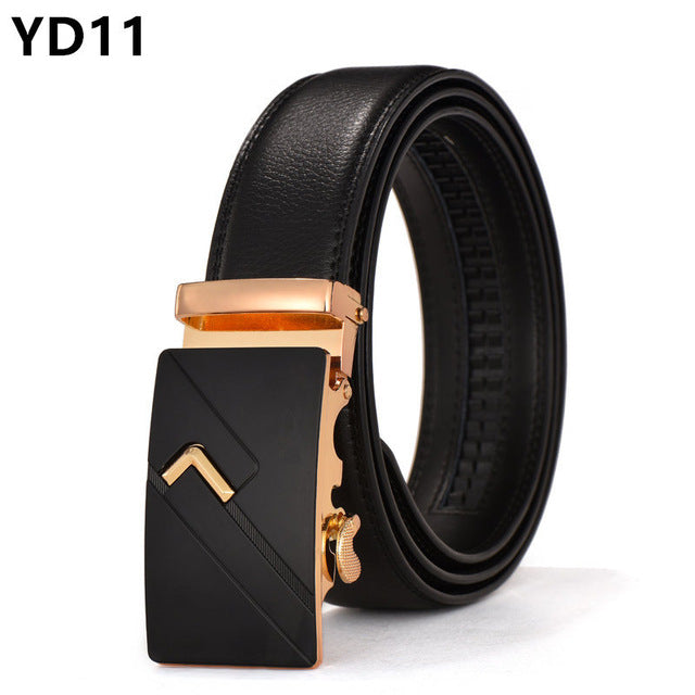 Men's Genuine Leather Belt High Quality Belts Men Luxury Strap Male Waistband Fashion Vintage Buckle Belt for Jeans Long 110-150