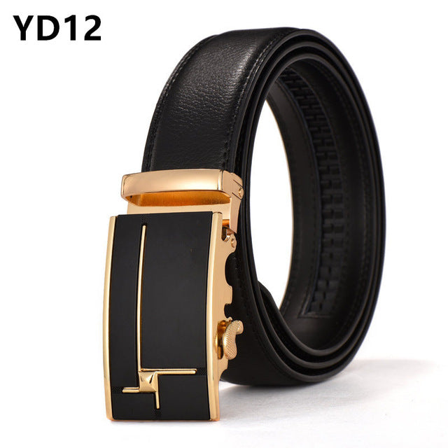 Men's Genuine Leather Belt High Quality Belts Men Luxury Strap Male Waistband Fashion Vintage Buckle Belt for Jeans Long 110-150