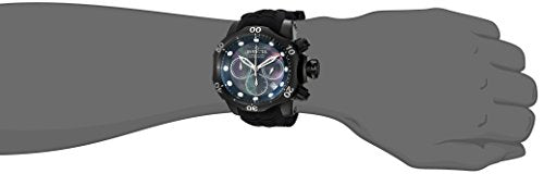 Invicta Men's Venom Stainless Steel Quartz Watch with Silicone Strap, Black, 31