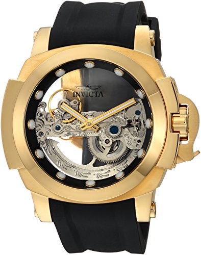 Invicta Men's Coalition Forces Stainless Steel Automatic-self-Wind Watch with Silicone Strap, Black