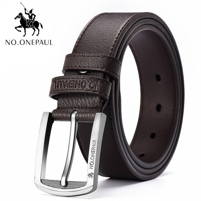 NO.ONEPAUL Men belt High Quality cow genuine leather luxury strap male belts for men new fashion classice vintage pin buckle