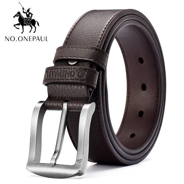NO.ONEPAUL buckle men belt High Quality cow genuine leather luxury strap male belts for men new fashion classice vintage pin