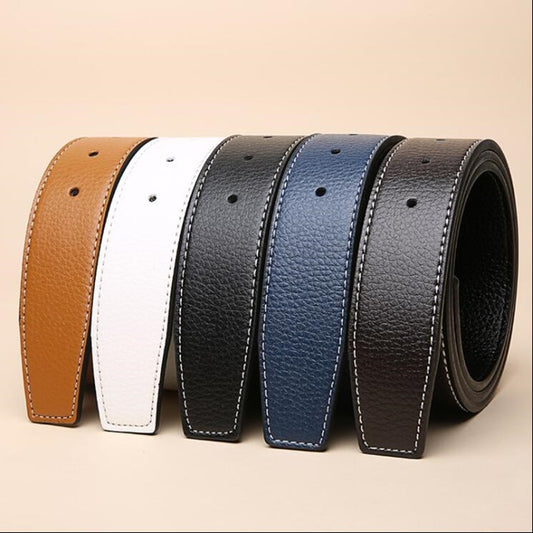 new Luxury Brand Belts for Men High Quality Pin Buckle Male Strap Genuine Leather Waistband Ceinture men's No Buckle 3.8cm belt