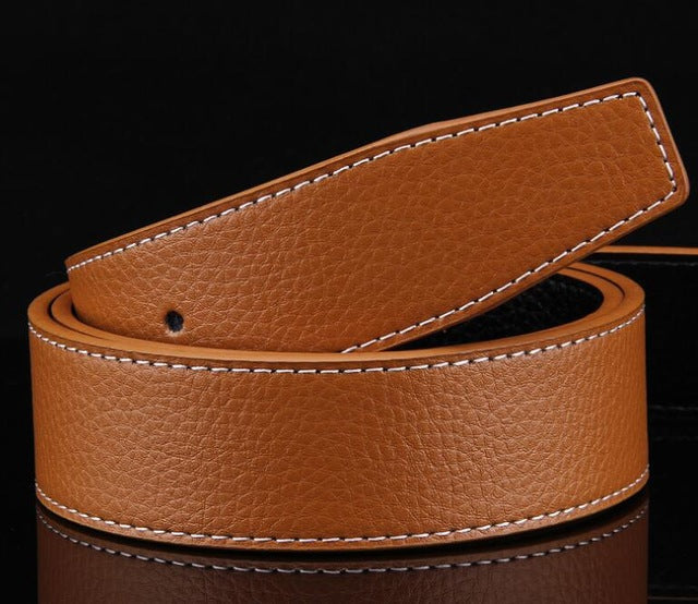 new Luxury Brand Belts for Men High Quality Pin Buckle Male Strap Genuine Leather Waistband Ceinture men's No Buckle 3.8cm belt
