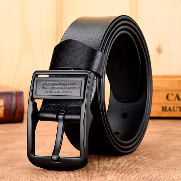 [DWTS]men's belt high quality leather belt men male genuine leather strap luxury pin buckle fancy vintage jeans free shipping