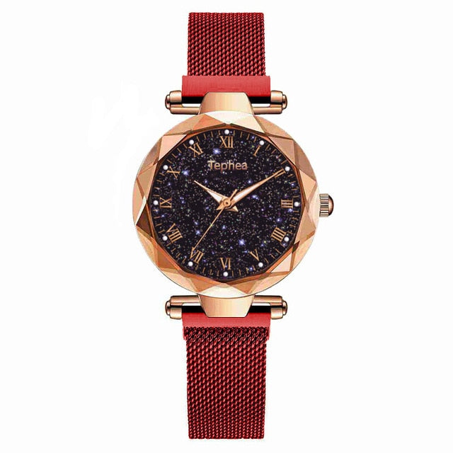 Starry Sky Ladies Dress Magnetic Watch Rose Gold Luxury Luminous Women Wrist Watches 2019 For Watch relogio feminino reloj mujer