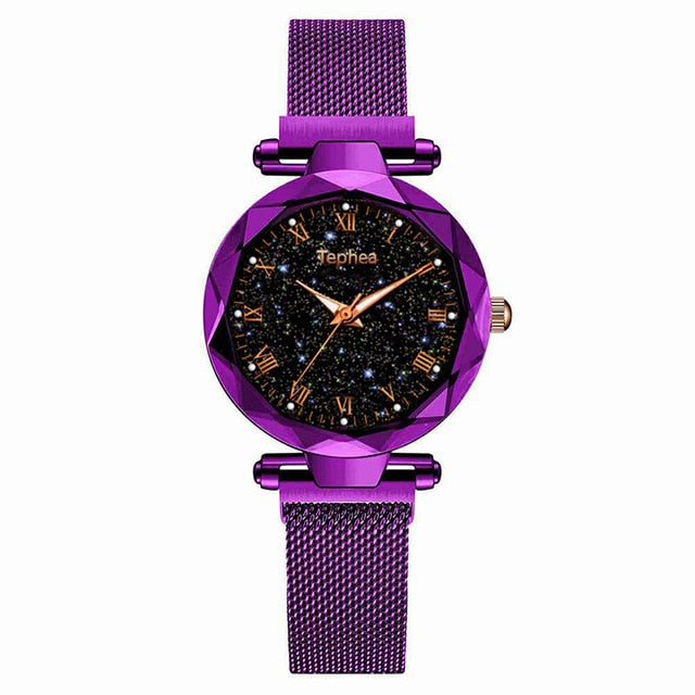 Starry Sky Ladies Dress Magnetic Watch Rose Gold Luxury Luminous Women Wrist Watches 2019 For Watch relogio feminino reloj mujer
