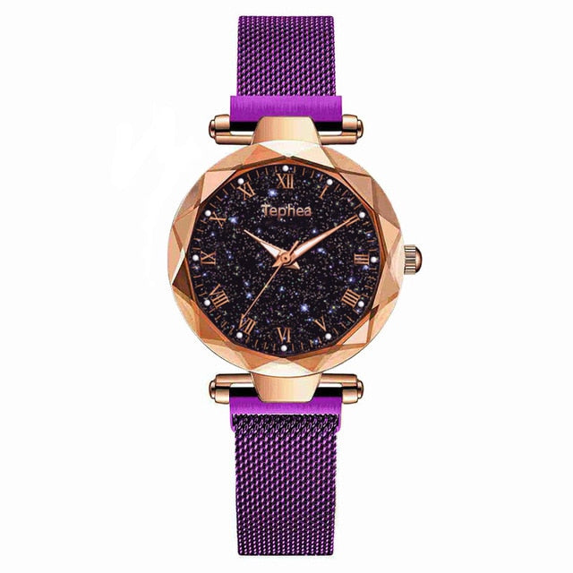 Starry Sky Ladies Dress Magnetic Watch Rose Gold Luxury Luminous Women Wrist Watches 2019 For Watch relogio feminino reloj mujer