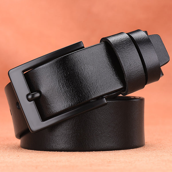 [LFMB]cow genuine leather luxury strap male belts for men new fashion classice vintage pin buckle leather belt male belt men