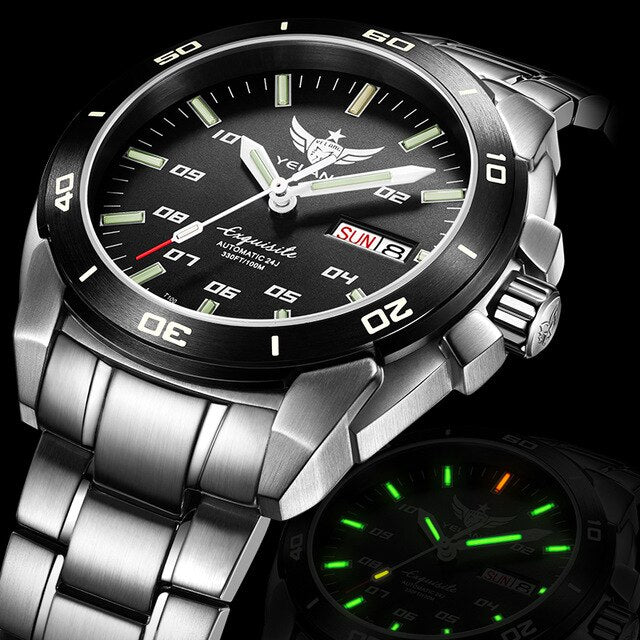 YELANG wrist watch mens,T100 tritium luminous automatic watches sport waterproof military wristwatch relogio masculino V1020S