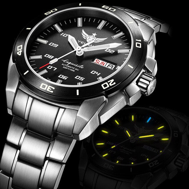 YELANG wrist watch mens,T100 tritium luminous automatic watches sport waterproof military wristwatch relogio masculino V1020S