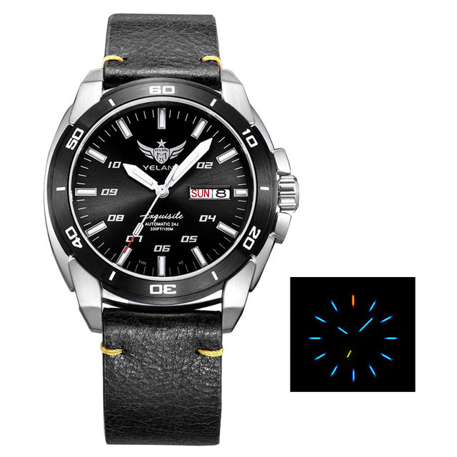 YELANG wrist watch mens,T100 tritium luminous automatic watches sport waterproof military wristwatch relogio masculino V1020S