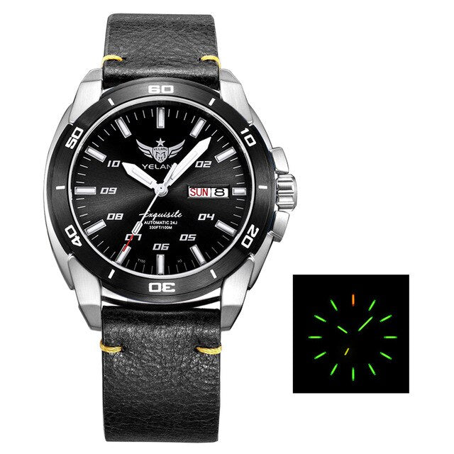YELANG wrist watch mens,T100 tritium luminous automatic watches sport waterproof military wristwatch relogio masculino V1020S