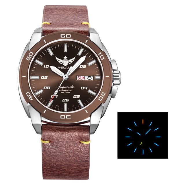YELANG wrist watch mens,T100 tritium luminous automatic watches sport waterproof military wristwatch relogio masculino V1020S