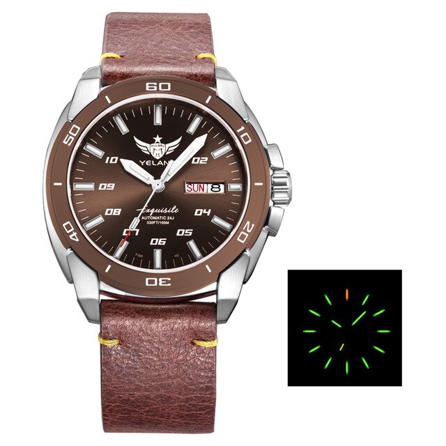 YELANG wrist watch mens,T100 tritium luminous automatic watches sport waterproof military wristwatch relogio masculino V1020S