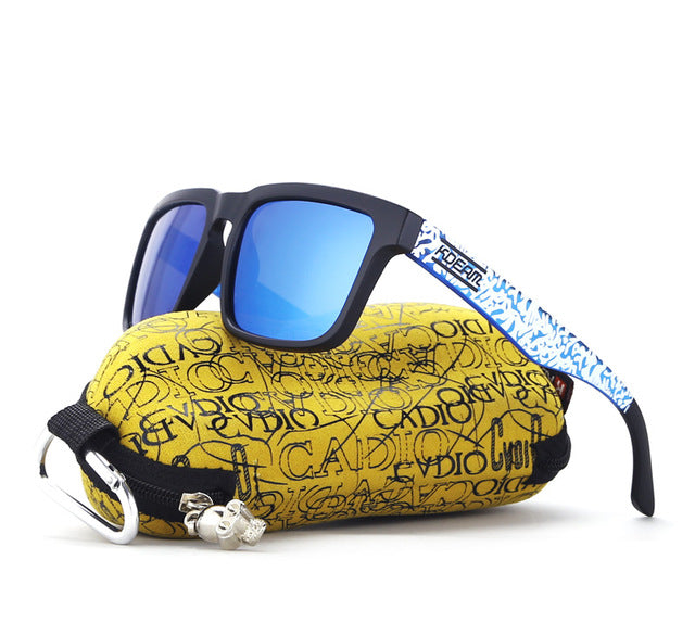 KDEAM Polarized Sunglasses Men Reflective Coating Square Sun Glasses Women Brand Designer UV400 With Original Case KD901P-C8