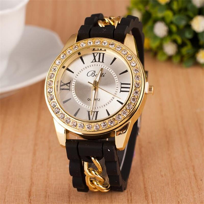 MINHIN Women Watch Brand Fashion Casual Quartz Watches Ladies Dress Sport Rhinestone Dial Relojes Mujer Chain Wristwatches