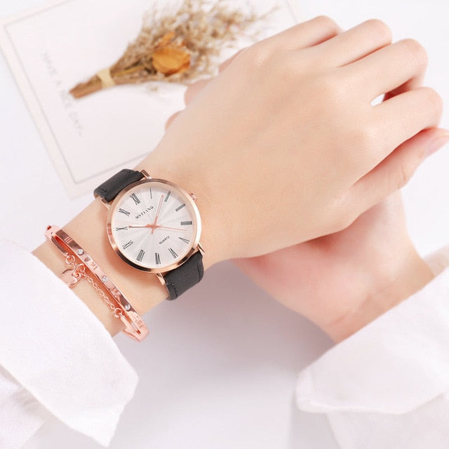 Women Watches 2018 Luxury Brand Leather Strap Simple Style Quartz Wristwatch For Women Fashion Female Clock Relogio Feminino