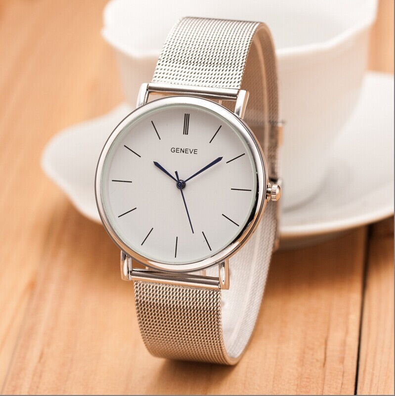 Dropship 2019 Famous Brand Gold Silver Casual Quartz Watch Women Mesh Stainless Steel Dress Women Watches Relogio Feminino Clock
