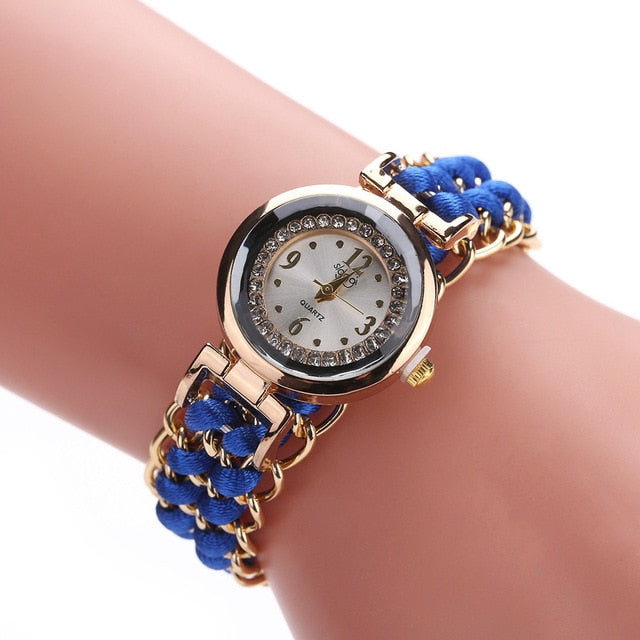 New Arrival  Women Watch Special Design Knitting Rope Chain Winding Analog Quartz Movement Wrist Watch Senhoras assistir