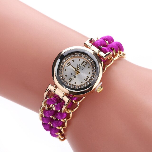 New Arrival  Women Watch Special Design Knitting Rope Chain Winding Analog Quartz Movement Wrist Watch Senhoras assistir