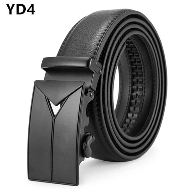 Men's Genuine Leather Belt High Quality Belts Men Luxury Strap Male Waistband Fashion Vintage Buckle Belt for Jeans Long 110-150