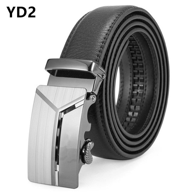 Men's Genuine Leather Belt High Quality Belts Men Luxury Strap Male Waistband Fashion Vintage Buckle Belt for Jeans Long 110-150