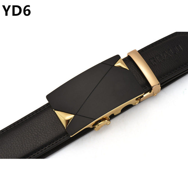 Men's Genuine Leather Belt High Quality Belts Men Luxury Strap Male Waistband Fashion Vintage Buckle Belt for Jeans Long 110-150