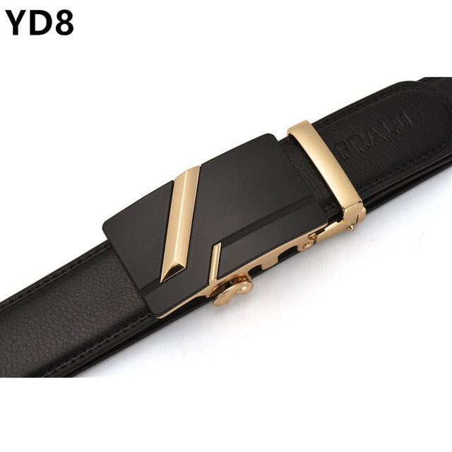 Men's Genuine Leather Belt High Quality Belts Men Luxury Strap Male Waistband Fashion Vintage Buckle Belt for Jeans Long 110-150