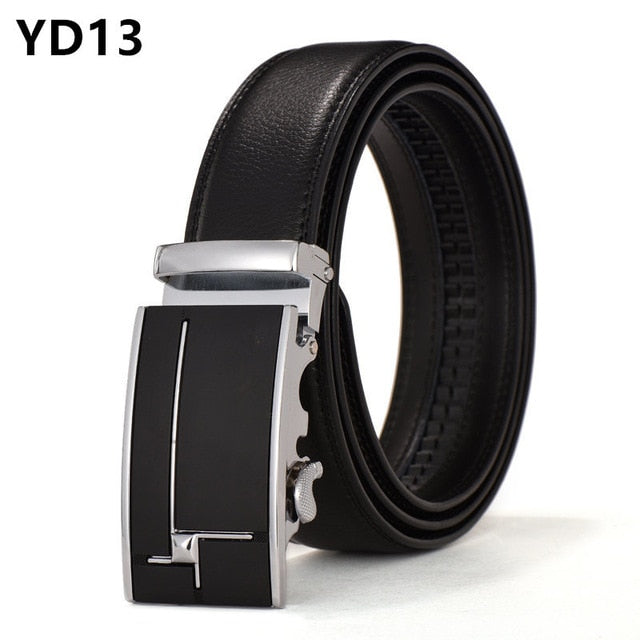 Men's Genuine Leather Belt High Quality Belts Men Luxury Strap Male Waistband Fashion Vintage Buckle Belt for Jeans Long 110-150