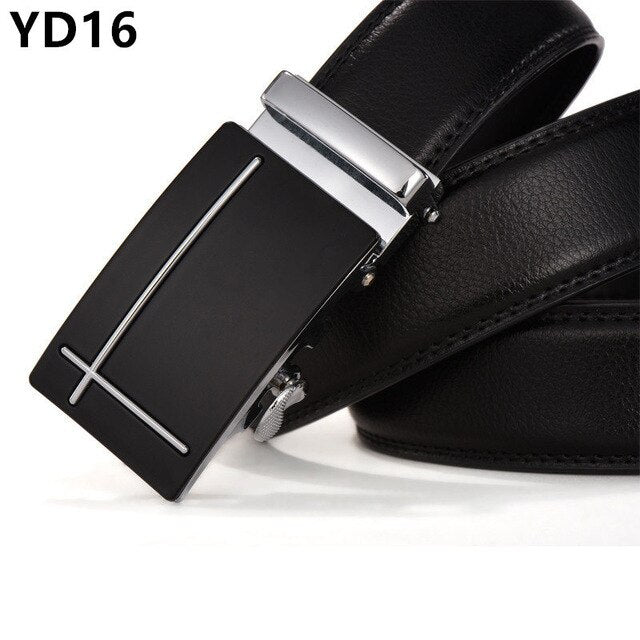 Men's Genuine Leather Belt High Quality Belts Men Luxury Strap Male Waistband Fashion Vintage Buckle Belt for Jeans Long 110-150